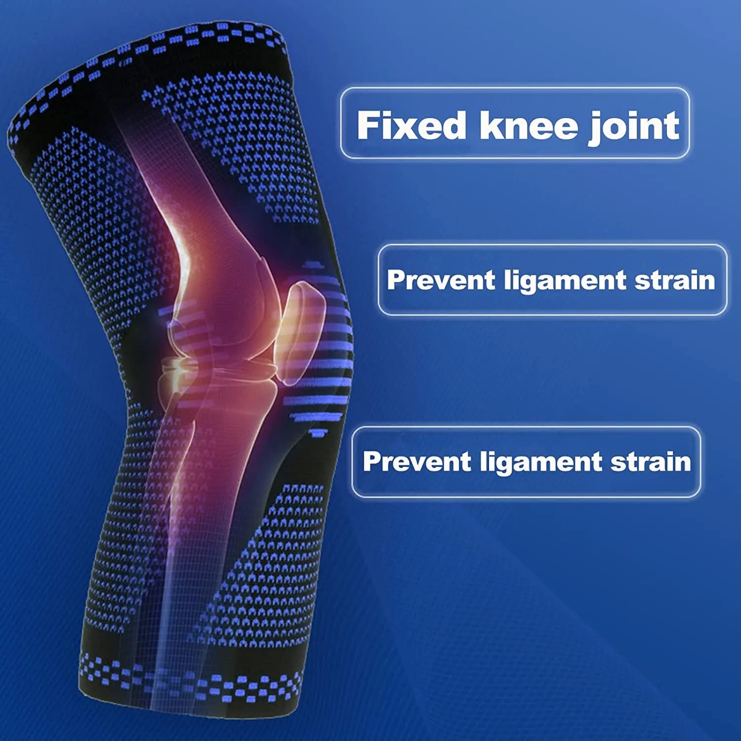 Knee Support Sleeve | Compression with Side Stabilizers & Patella Gel | Pain Relief | Meniscus ACL Recovery