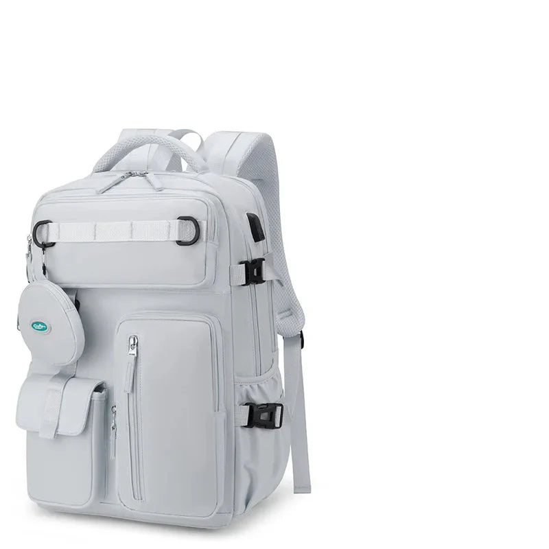 3pcs Vacuum Compression Backpack | Laptop Compartment | Soft Handle | Travel Cabin Bag | Embossed Design