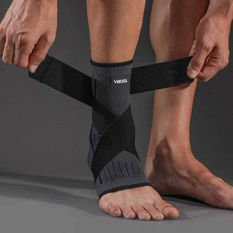 OIMG Adjustable Elastic Ankle Support | Compression Wrap for Plantar Fasciitis Achilles Tendonitis | Foot Stabilizer Sleeve