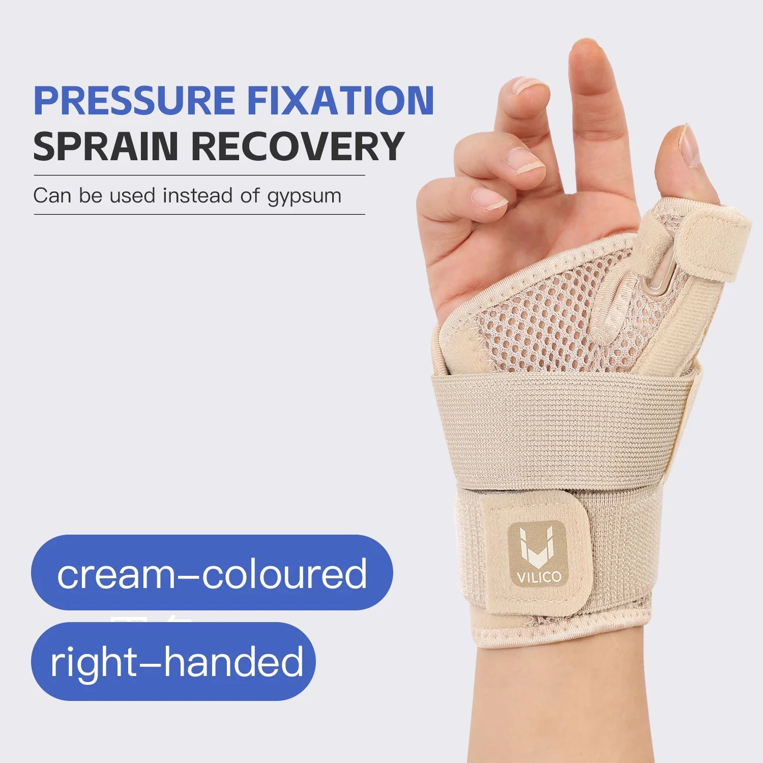 Hand Support Brace | Wrist & Thumb Stabilizer | Tendinitis & Arthritis Relief | Breathable | Ambidextrous