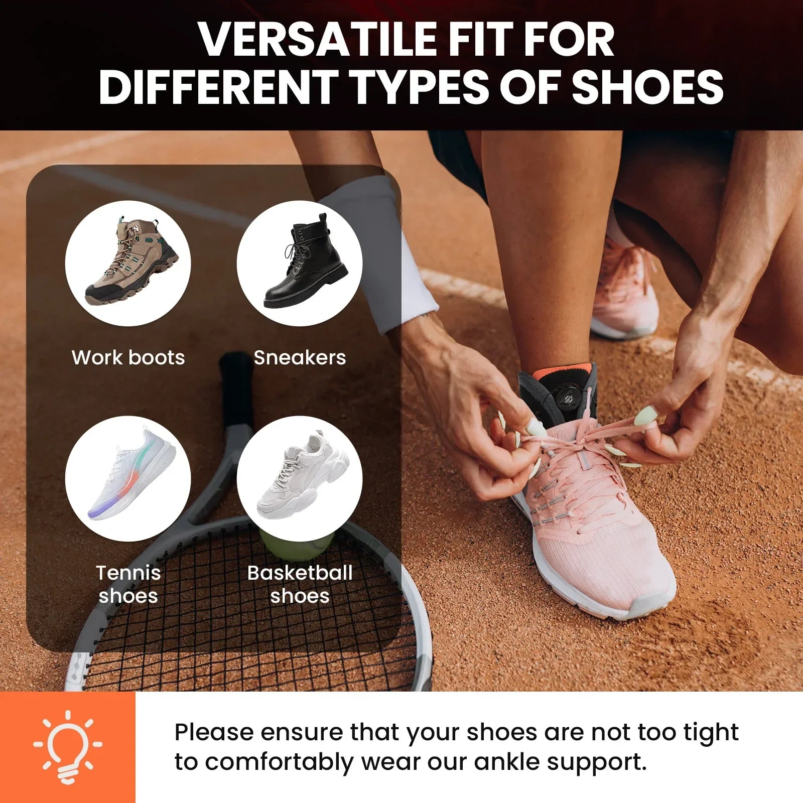 Unisex Ankle Support Brace | Elastic Stabilizer | Rotatable Strap | Injury Recovery | OIMG