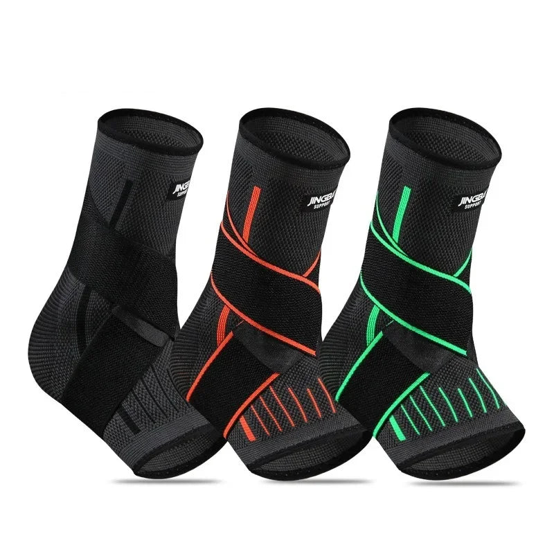 OIMG Adjustable Elastic Ankle Support | Compression Wrap for Plantar Fasciitis Achilles Tendonitis | Foot Stabilizer Sleeve