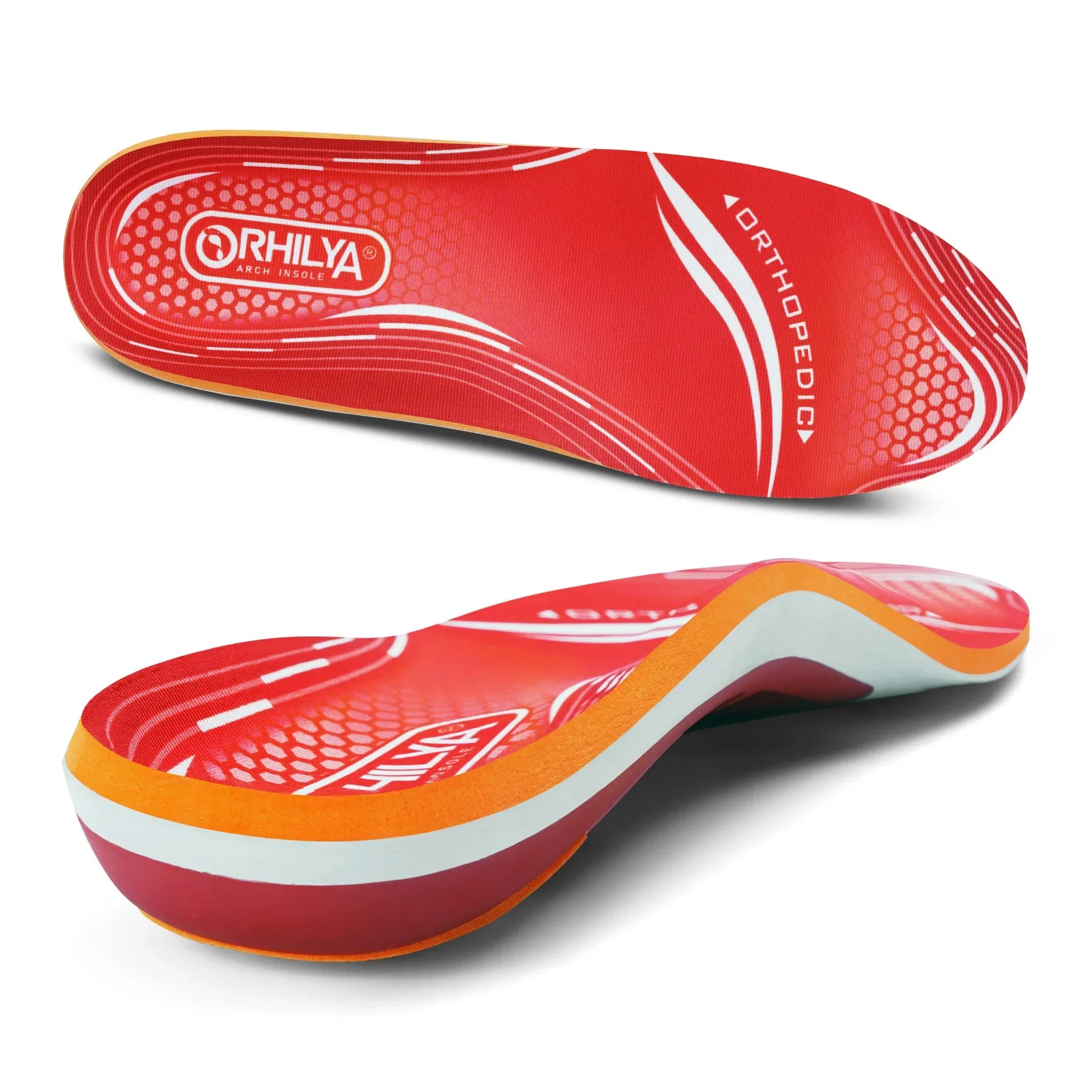 Orthopedic Arch Support Insoles | Plantar Fasciitis Relief | Flat Feet Pain | Men Women All-Day Comfort