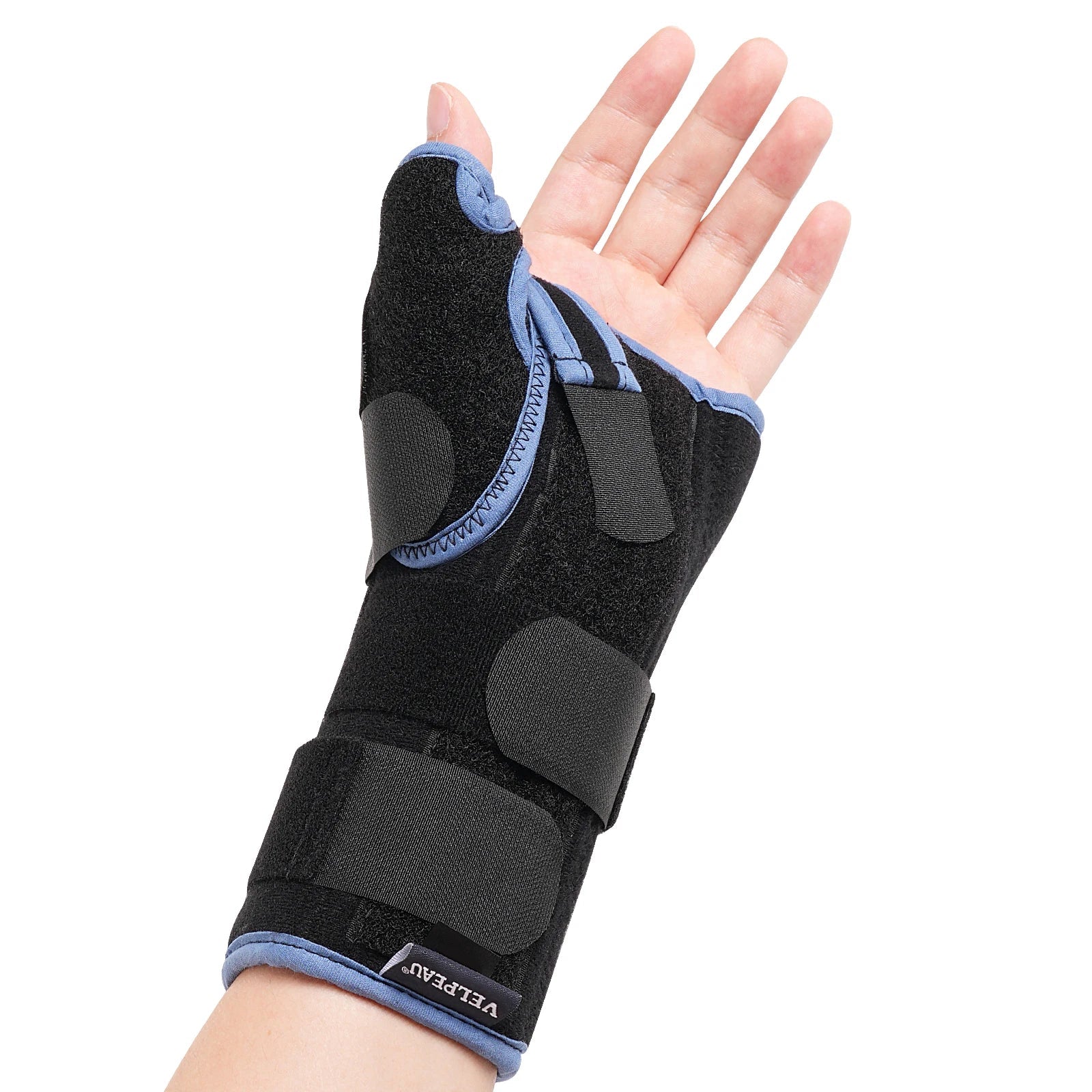 VELPEAU Wrist Support Brace | Pain Relief for Carpal Tunnel & Arthritis | Adjustable Thumb Splint | Polyester Cotton Aluminum