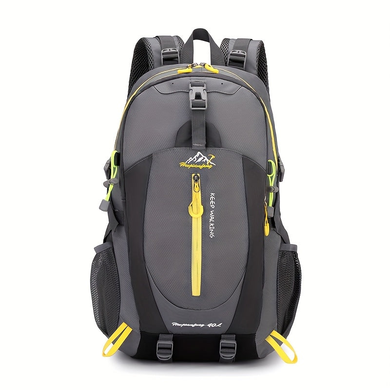 Durable 40L Nylon Backpack | Laptop & Outdoor Gear | Camping Hiking Sports | Unisex | Black | Soft Shell