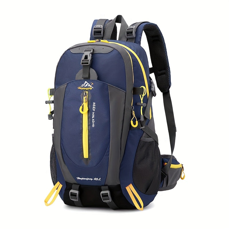 Durable 40L Nylon Backpack | Laptop & Outdoor Gear | Camping Hiking Sports | Unisex | Black | Soft Shell