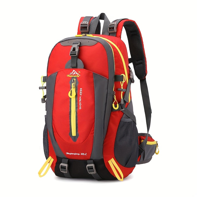 Durable 40L Nylon Backpack | Laptop & Outdoor Gear | Camping Hiking Sports | Unisex | Black | Soft Shell