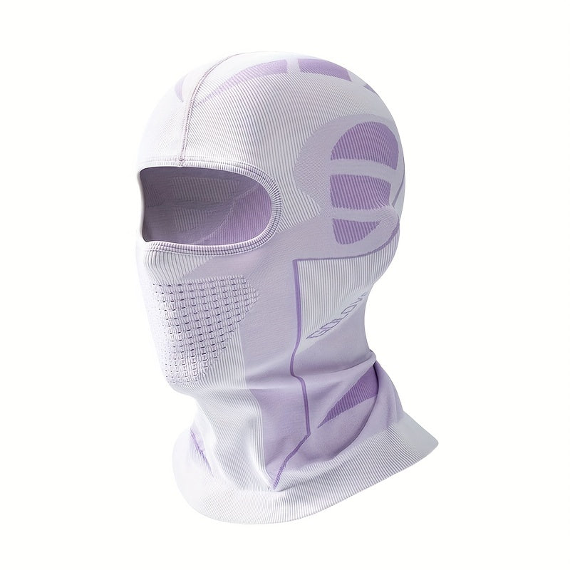 Unisex Knit Balaclava Face Mask | Windproof Winter Skiing & Motorcycling Gear | Grey Nylon