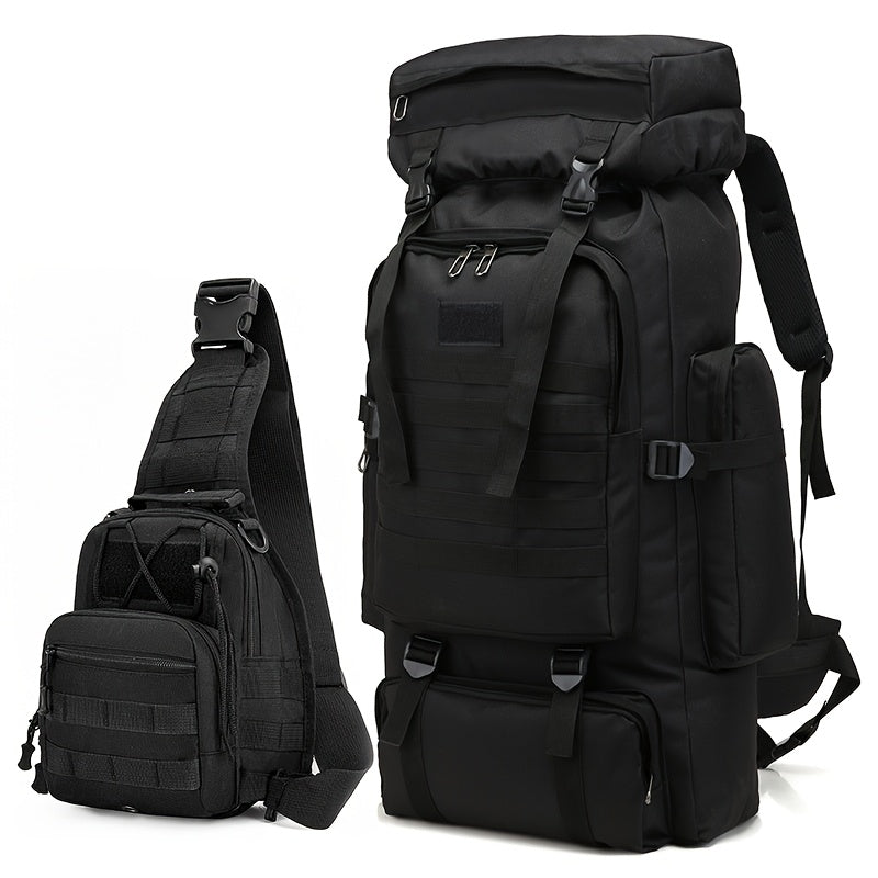 Durable Hiking Daypack | Camouflage Oxford Cloth | Outdoor Backpack with Zipper Closure