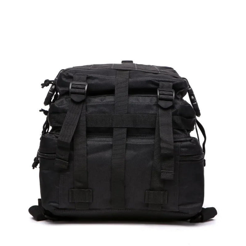 Men's Outdoor Nylon Backpack | 25L Hiking Camping Sports | Durable Hand Washable Bag | Black