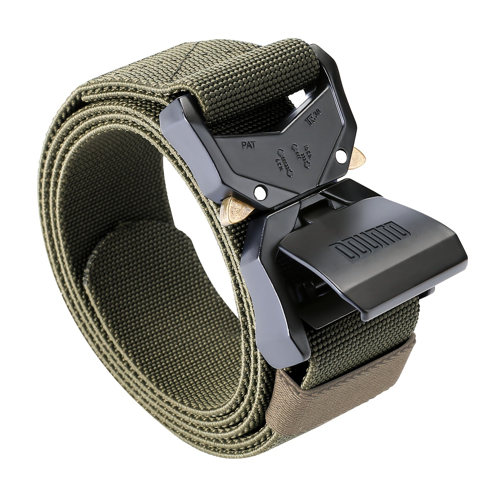 Quick Release Nylon Tactical Belt | Men's Black Hiking Hunting Belt | Elastic Zinc Alloy Buckle | Outdoor Sports Accessory