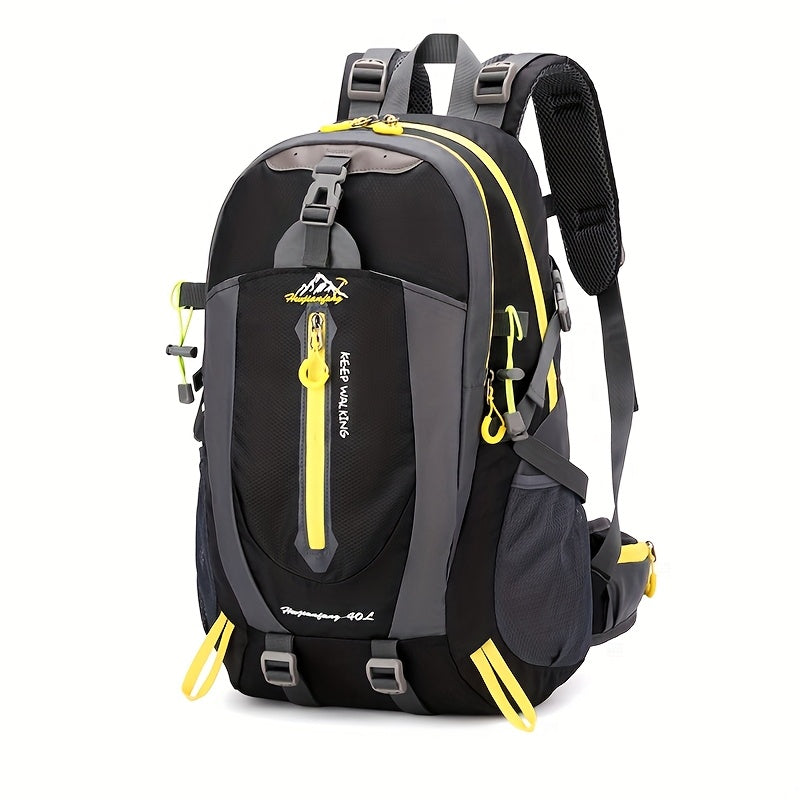 Durable 40L Nylon Backpack | Laptop & Outdoor Gear | Camping Hiking Sports | Unisex | Black | Soft Shell