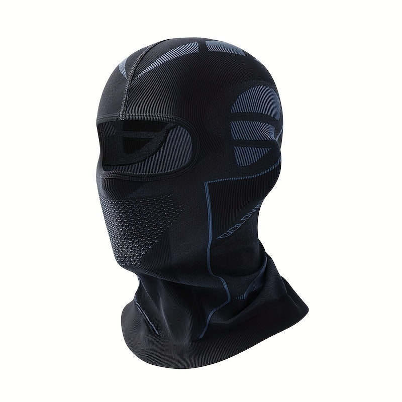 Unisex Knit Balaclava Face Mask | Windproof Winter Skiing & Motorcycling Gear | Grey Nylon