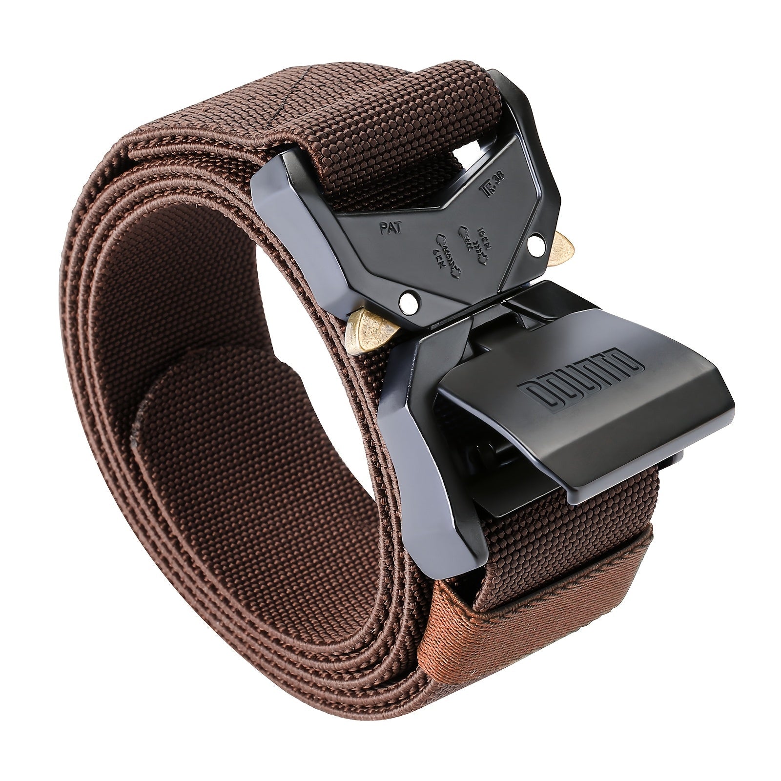 Quick Release Nylon Tactical Belt | Men's Black Hiking Hunting Belt | Elastic Zinc Alloy Buckle | Outdoor Sports Accessory
