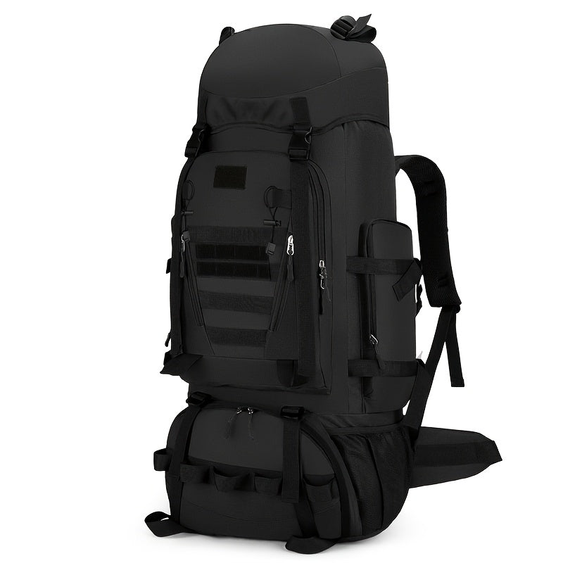 Large 100L Outdoor Backpack | Travel Hiking Camping | Adjustable Straps | Soft Shell | Utility Pockets | Universal Fit | Green