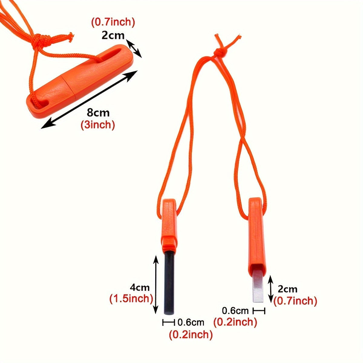 Durable Outdoor Magnesium Flint Starter | Serrated Scraper | ABS Material | Camping Hiking Essential Tool
