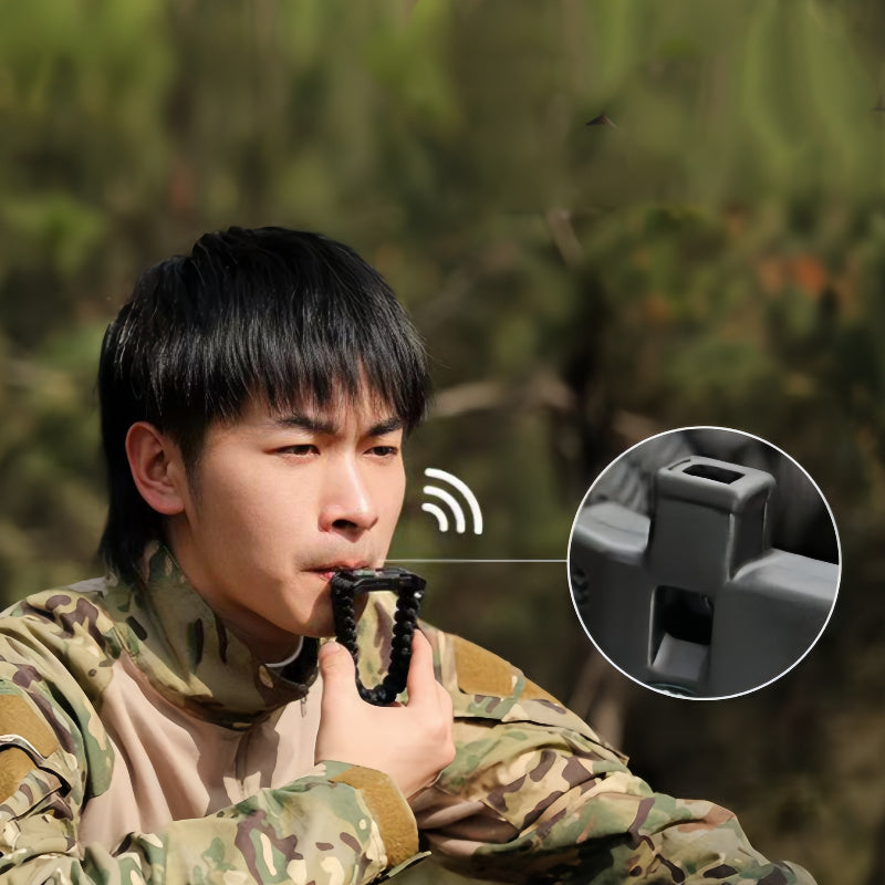 Men's Outdoor Survival Bracelet | Nylon Strap | Built-in Compass & Whistle | Camping Hiking Gift | Durable Fashion Accessory