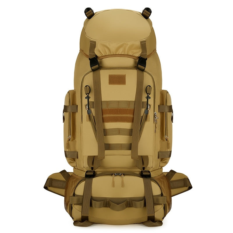 Large 100L Outdoor Backpack | Travel Hiking Camping | Adjustable Straps | Soft Shell | Utility Pockets | Universal Fit | Green