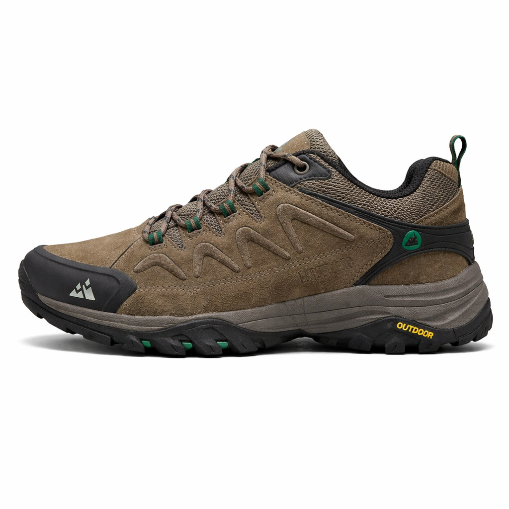 HIKEUP Men's Leather Casual Shoes | Slip Resistant Fashion Sneakers | Designer Brand Winter Outdoor Footwear