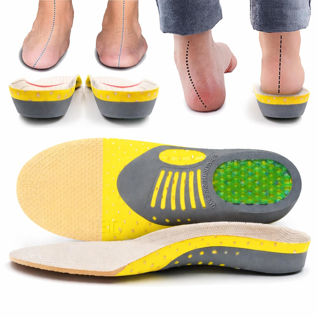 Orthopedic Insoles for Men Women | Arch Support | Flat Foot Correction | Breathable Massage Cushion