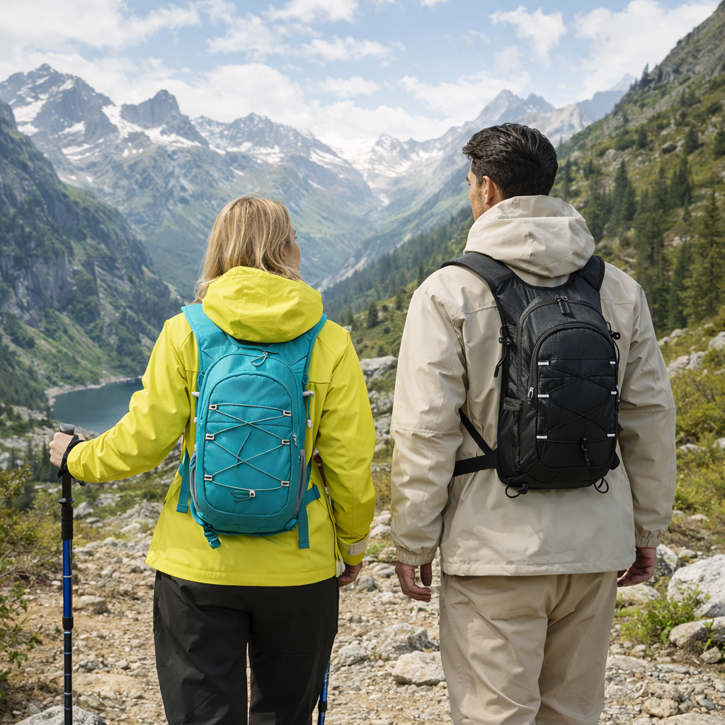 Unisex Nylon Travel Backpack | Ultra-Light Daypack for Hiking | Adjustable Straps | Zipper Closure