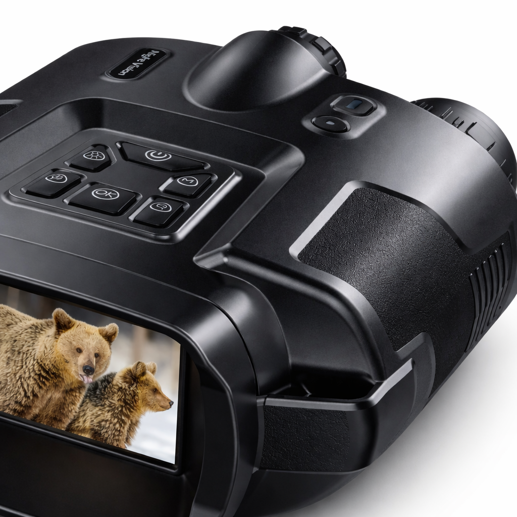 4K Night Vision Binoculars | 3-Inch Screen | 8X Digital Zoom | Tactical Light | Rechargeable 5000mAh Infrared Viewer