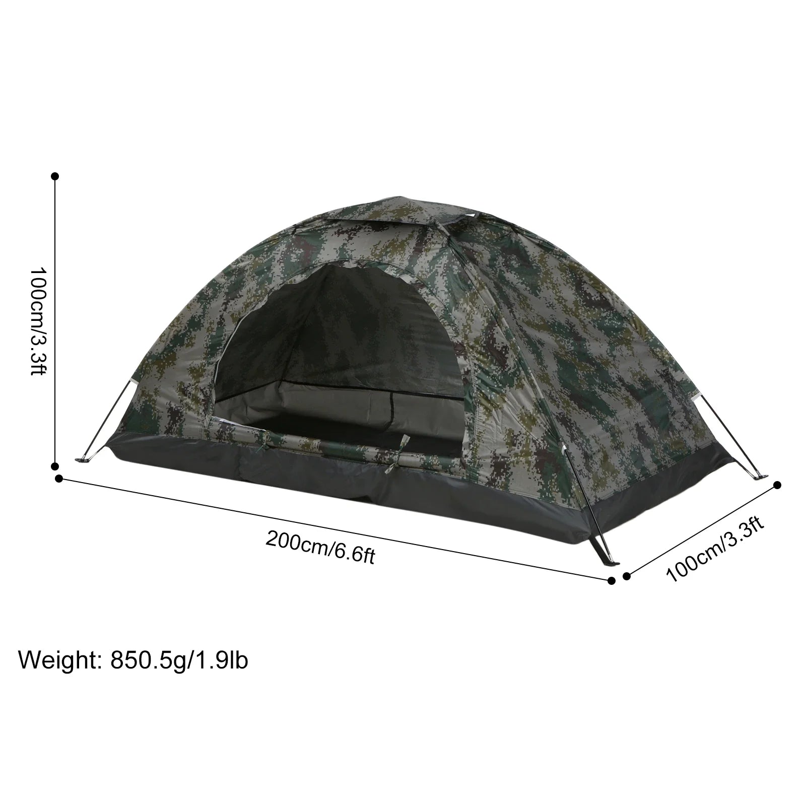 Ultralight Portable Outdoor Tent | Anti-UV Coating UPF 30+ | Single Layer | Beach Fishing Camping | 600D Oxford Fabric