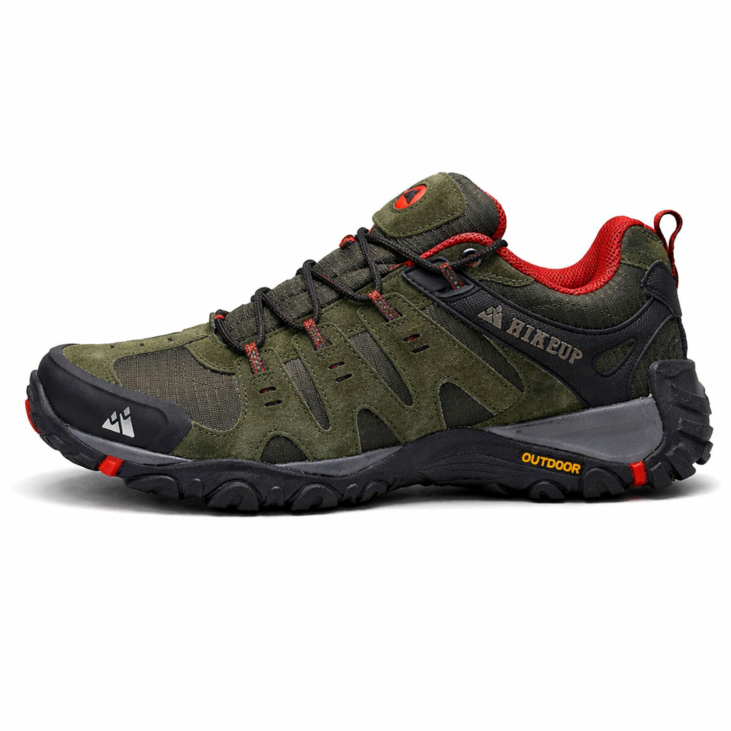 HIKEUP Men's Suede Outdoor Shoes | Durable Trekking Footwear | Tactical Hiking Sneakers | Non-Waterproof