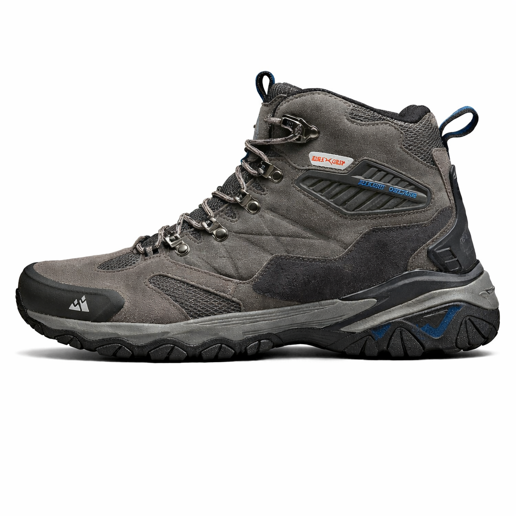 HIKEUP Men's Outdoor Trekking Boots | Suede Combat Shoes | Rainproof Tactical Hiking Footwear | Ankle High