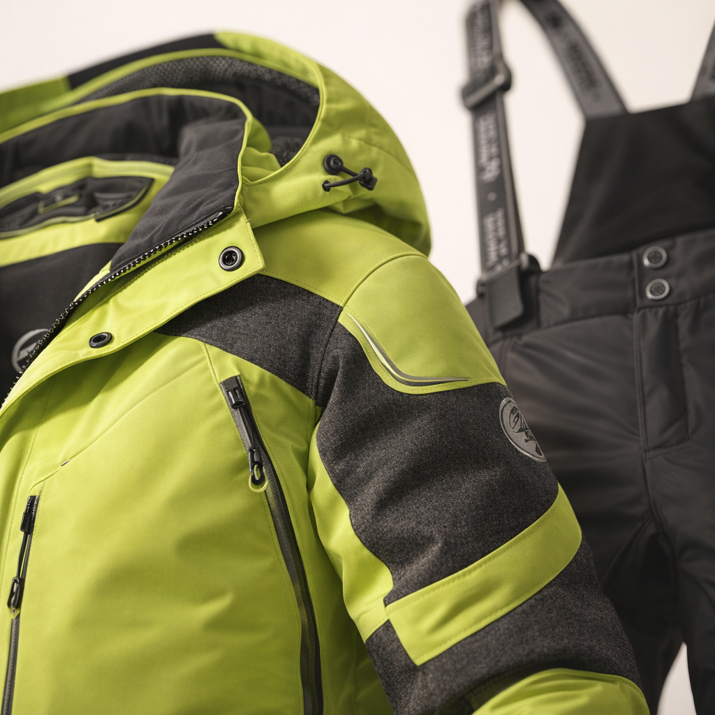 Men's Winter Ski Suit Set | Hooded Waterproof Jacket & Spliced Pants | Warm Outdoor Sportswear for Skiing & Hiking