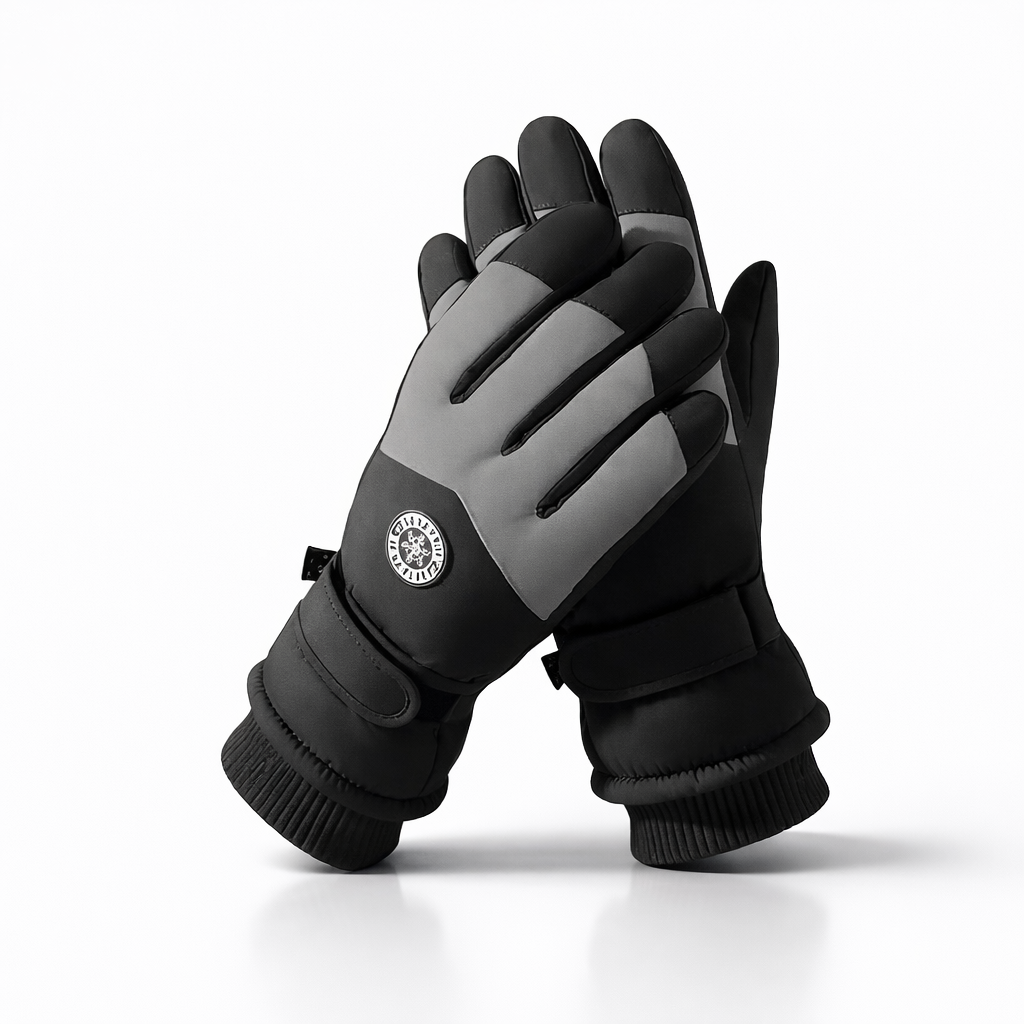 CarrKen Winter Ski Gloves | Warm Touchscreen Mittens | Unisex | Polyester | Outdoor Sports Accessory | Hook-and-Loop Closure