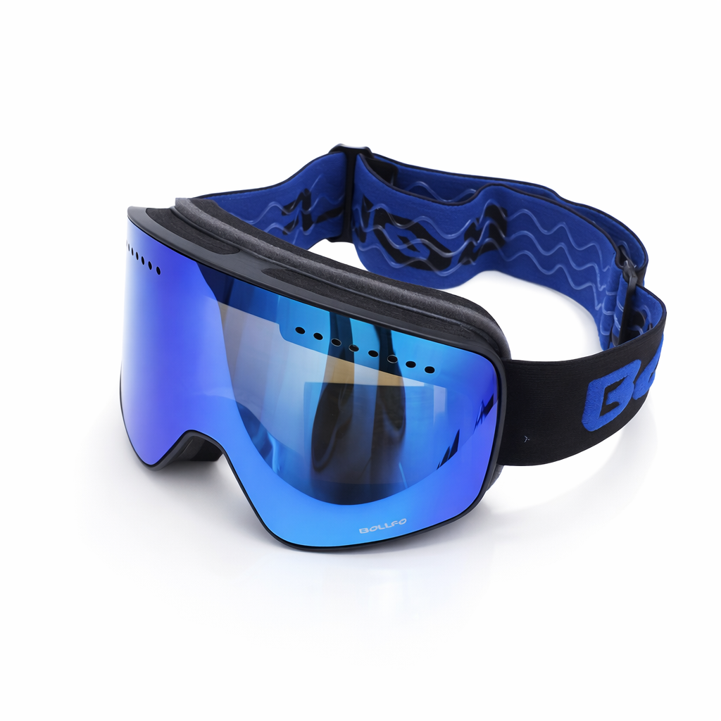 BOLLFO Ski Goggles | Magnetic Double Lens | Anti-Fog | Adjustable Strap | TPU Frame | Snowboarding | Mixed Colors | Adults