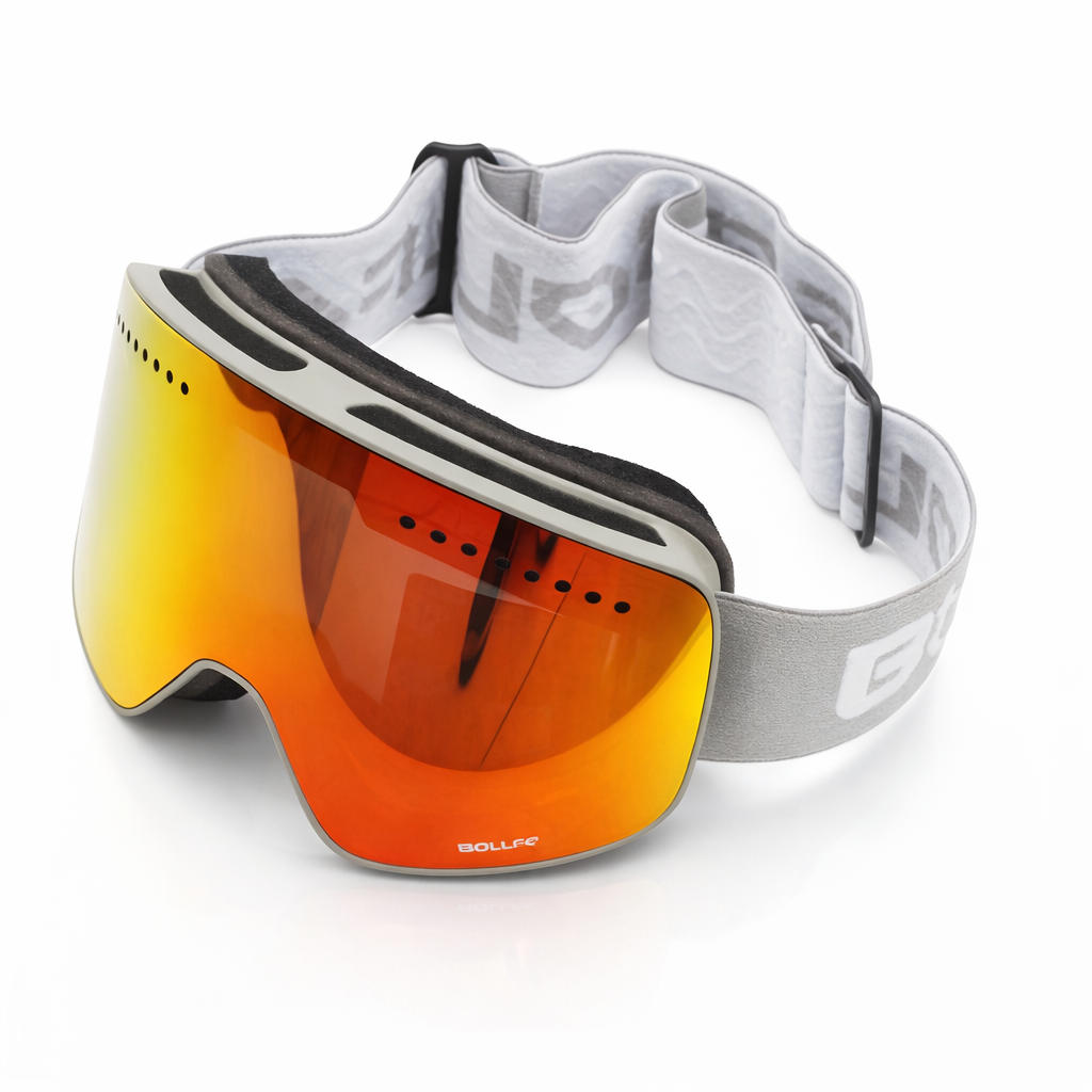 BOLLFO Ski Goggles | Magnetic Double Lens | Anti-Fog | Adjustable Strap | TPU Frame | Snowboarding | Mixed Colors | Adults