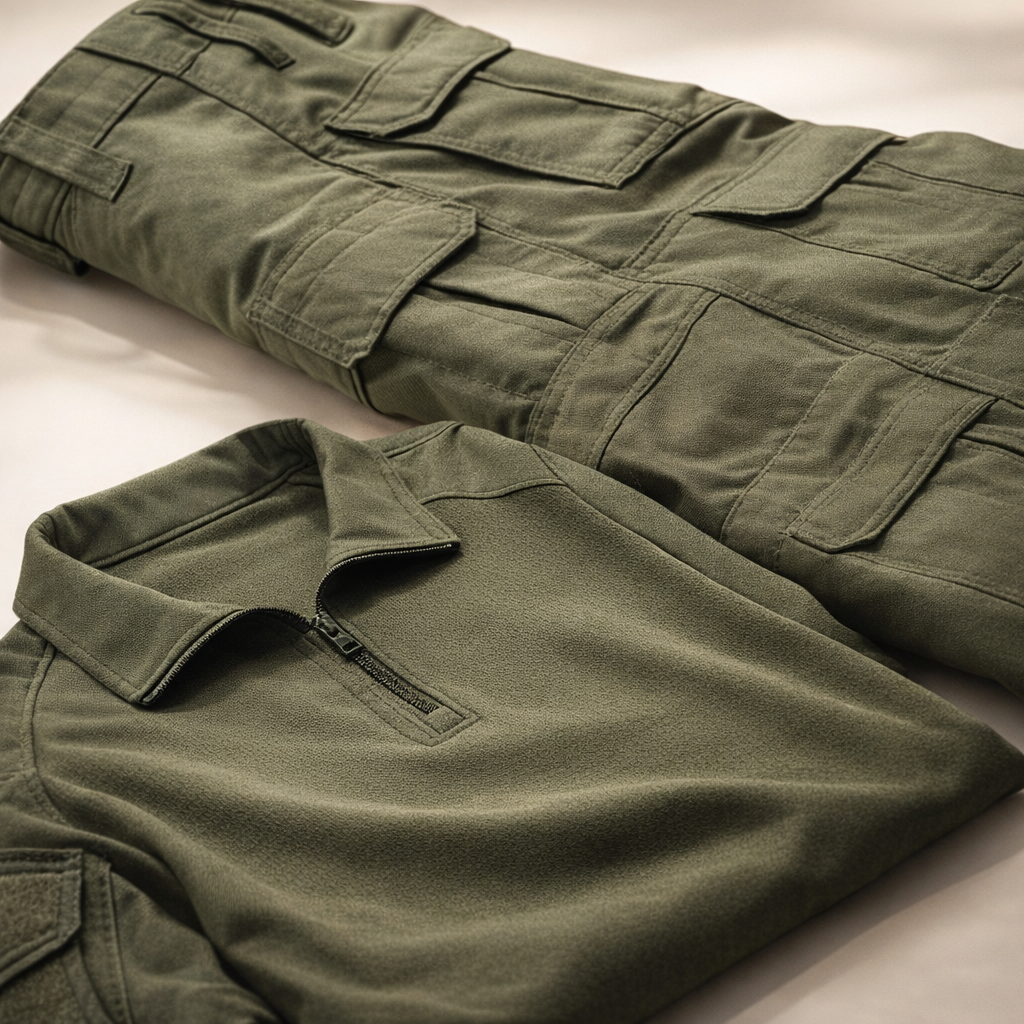 Men's Tactical Camouflage Set | Military Outdoor Paintball Gear | Combat Shirt & Pants | Cotton Polyester Blend