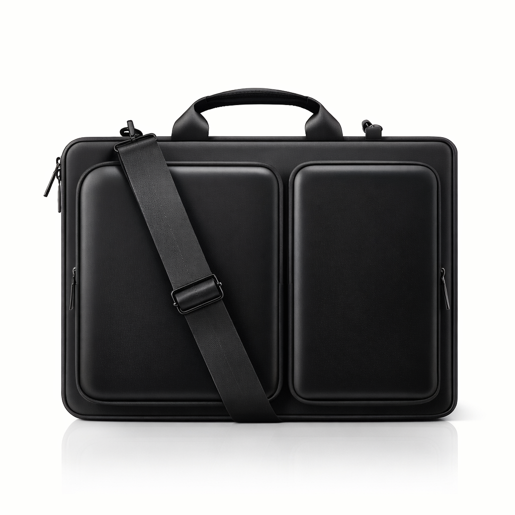 Oxford Cloth Laptop Bag | Black Travel Briefcase for Apple/Dell/HP | Stylish Shoulder Case