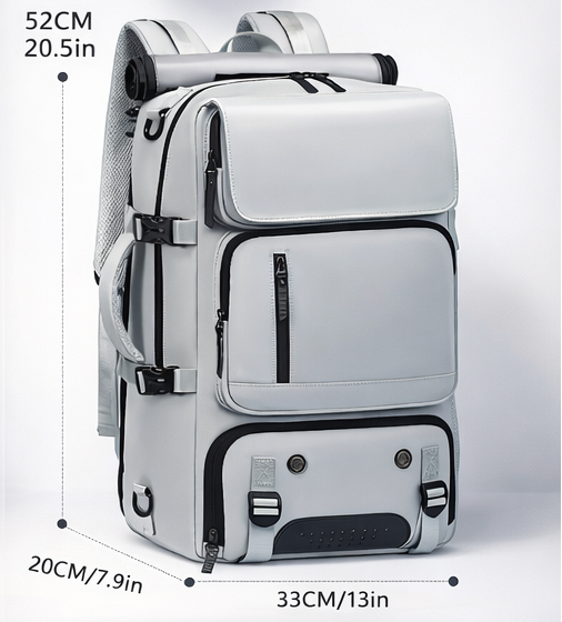 17.3-Inch Laptop Backpack | Multi-Functional Black Nylon | TSA-Approved Travel Bag | Large Capacity 35L | Men & Women Durable Design