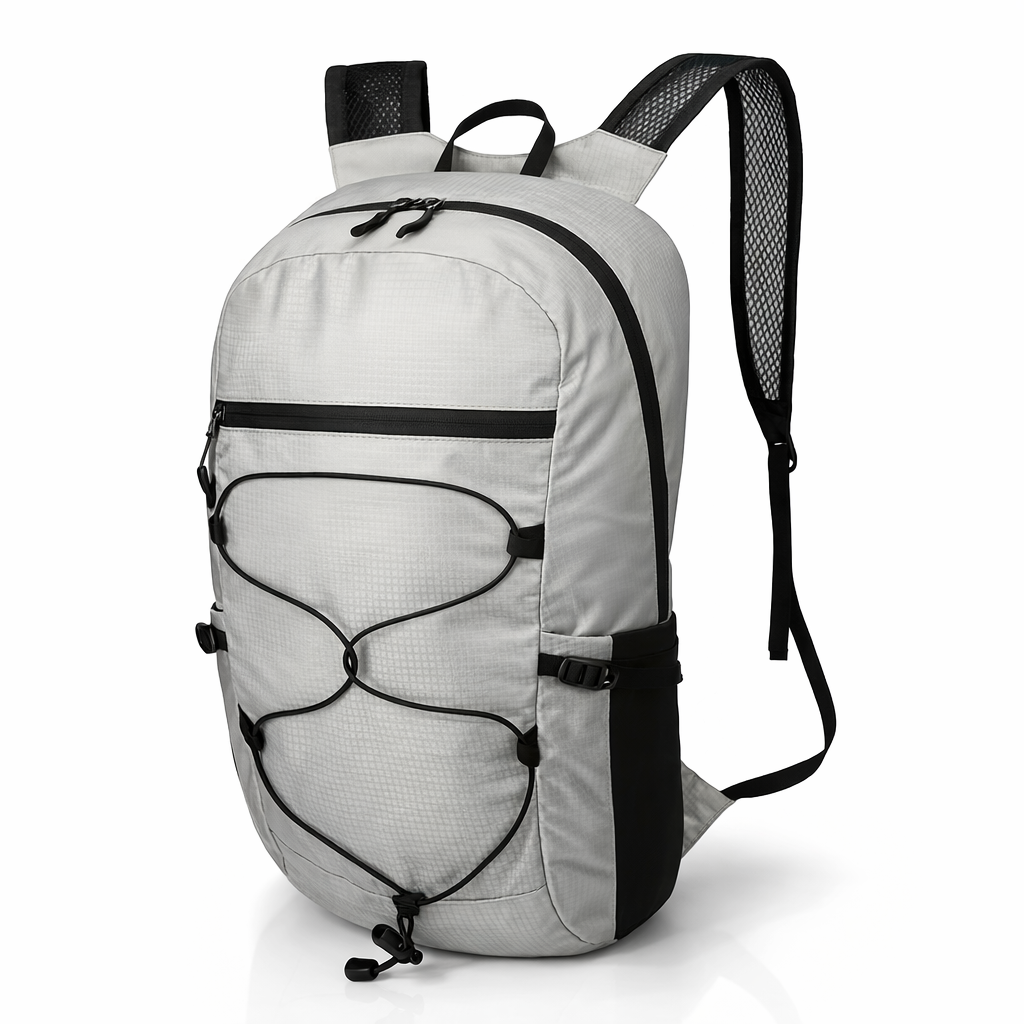 Ultra-Light Foldable Backpack | Compact Sports Travel Bag | Shock-Absorbing Straps | Quick Fold | Orange