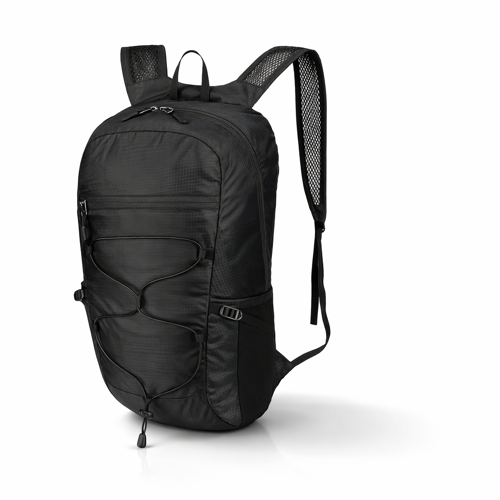 Ultra-Light Foldable Backpack | Compact Sports Travel Bag | Shock-Absorbing Straps | Quick Fold | Orange