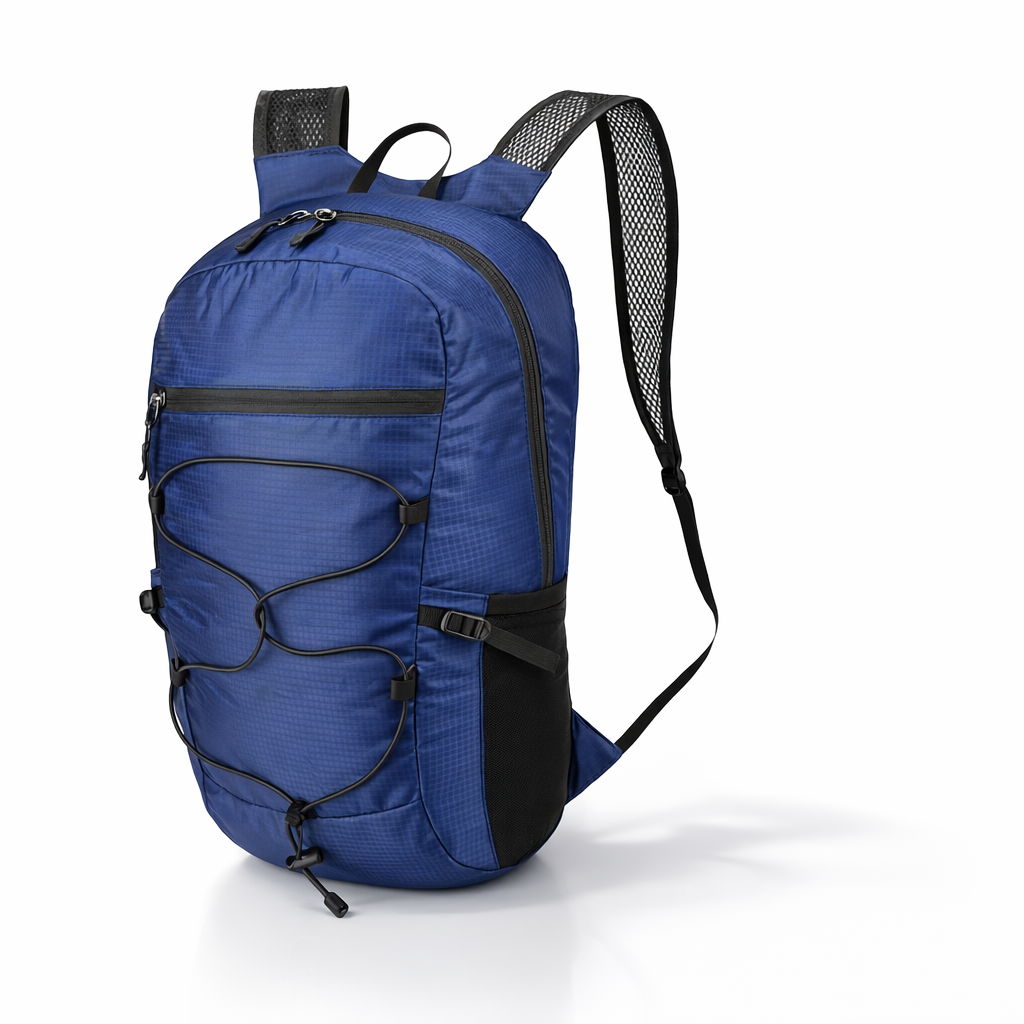 Ultra-Light Foldable Backpack | Compact Sports Travel Bag | Shock-Absorbing Straps | Quick Fold | Orange
