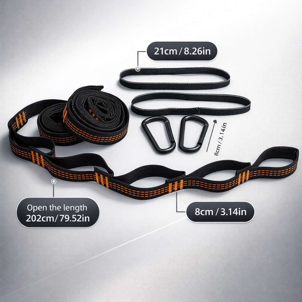Black/Brown Hammock | Anti-Tip Design | Large Straps | Portable Bag Included | Heavy Duty for Outdoor Camping & Travel