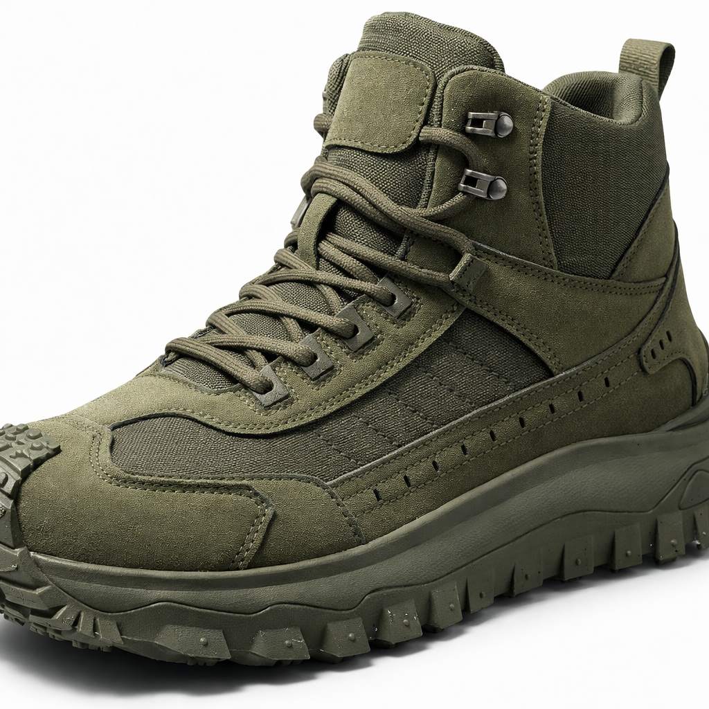 Zhenyuezu Men's High-Top Hiking Shoes | PVC Sole | PU Upper | Casual All-Season Outdoor Footwear | Lace-Up | Comfortable Walking Boots