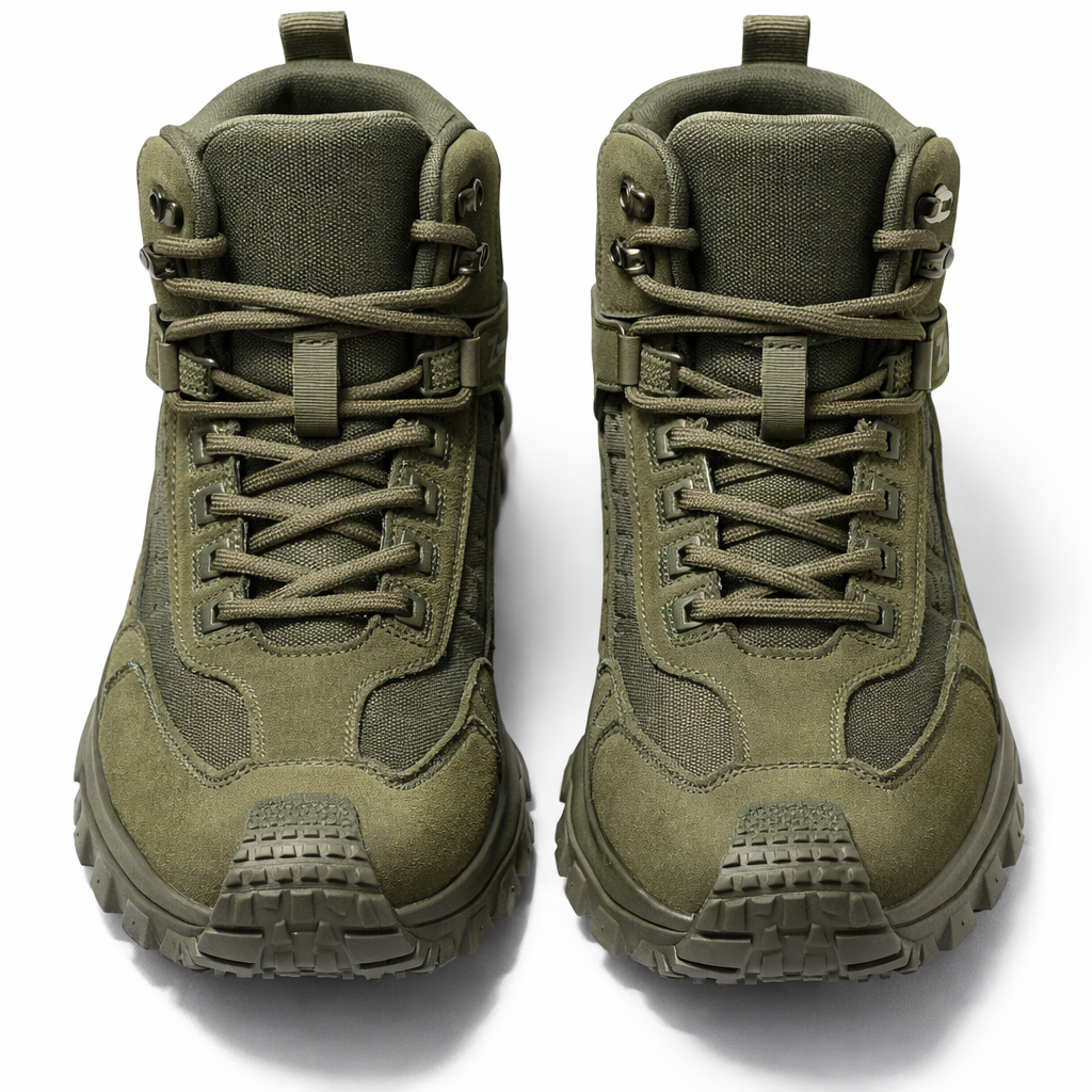 Zhenyuezu Men's High-Top Hiking Shoes | PVC Sole | PU Upper | Casual All-Season Outdoor Footwear | Lace-Up | Comfortable Walking Boots