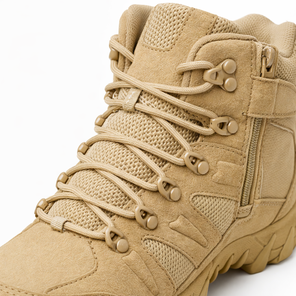 Men's Mid-Top Hiking Boots | Comfortable Outdoor Trekking Shoes | All-Season Lace-Up Footwear