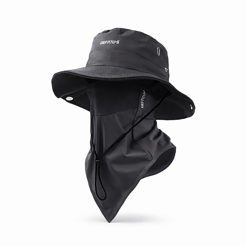 2 Pack Outdoor Sun Hats | Wide Brim | Foldable | Breathable Mesh | Mosquito Protection | Fishing Hiking | Unisex | DEFATU·S