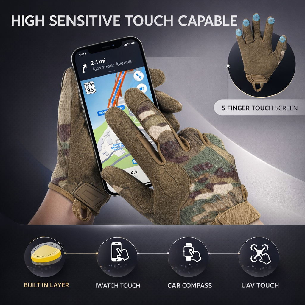 MVPTOO Touch Screen Cycling Gloves | Outdoor Fishing Hiking Sports | Unisex | Nylon Microfiber | Spring Summer Autumn
