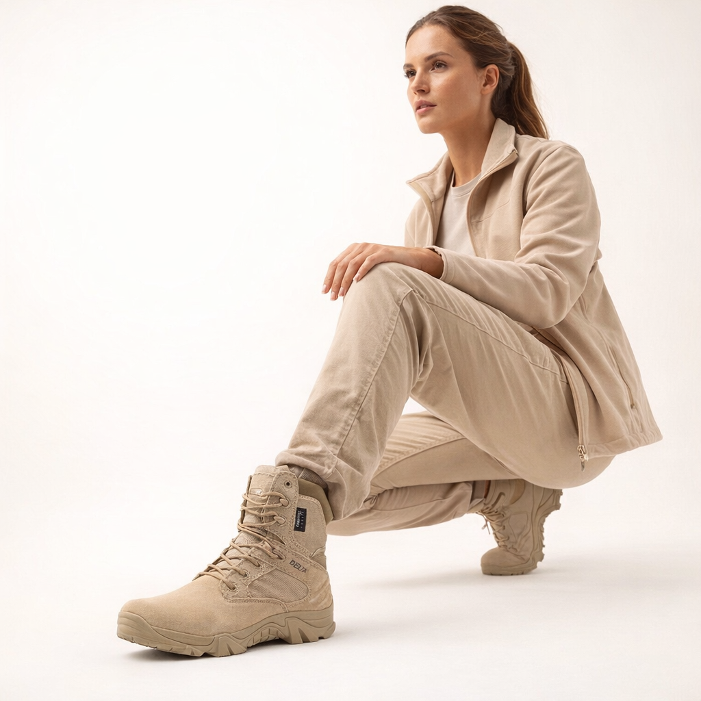Unisex Delta High-Top Outdoor Boots | Breathable Durable Footwear | Anti-Slip Hiking Shoes | All-Season Desert Training Boots