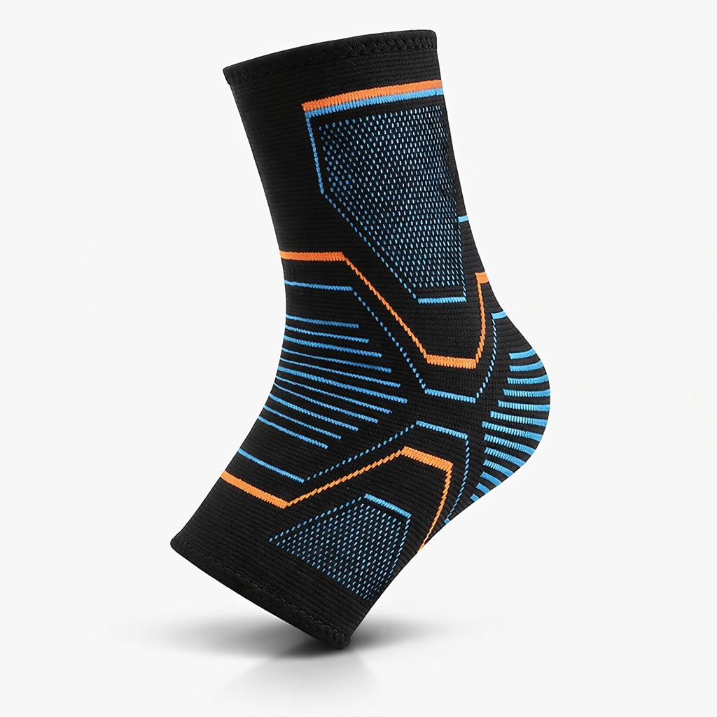 Black Compression Ankle Support | Polyester Absorption | Hiking Fitness Gear | Hand Wash | 1 Piece