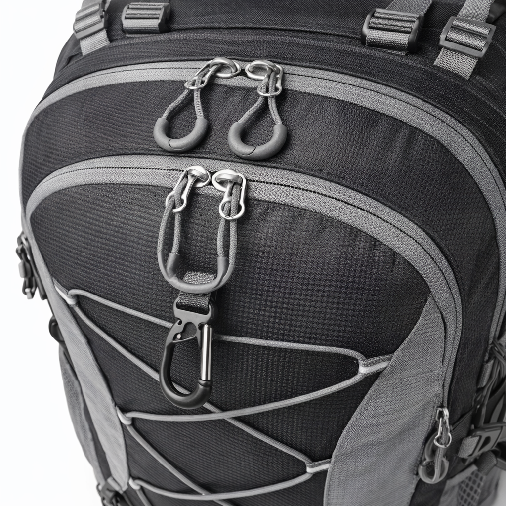 NUBILY 50L Lightweight Backpack | Men Women Travel Daypack | Black Hiking Gear | Outdoor Camping