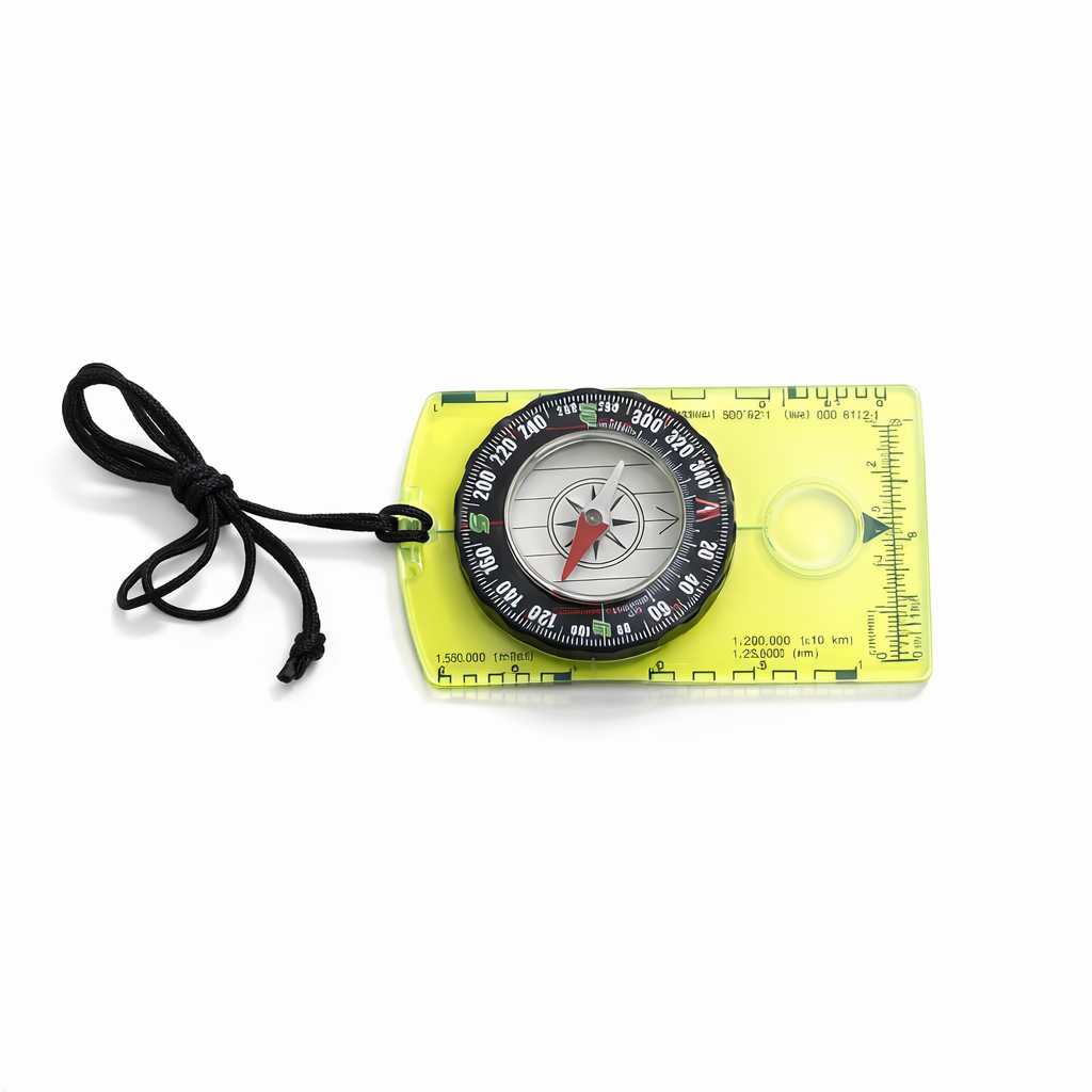 Waterproof Acrylic Compass with Scale | Durable Outdoor Navigation Tool | Camping Hiking Essential