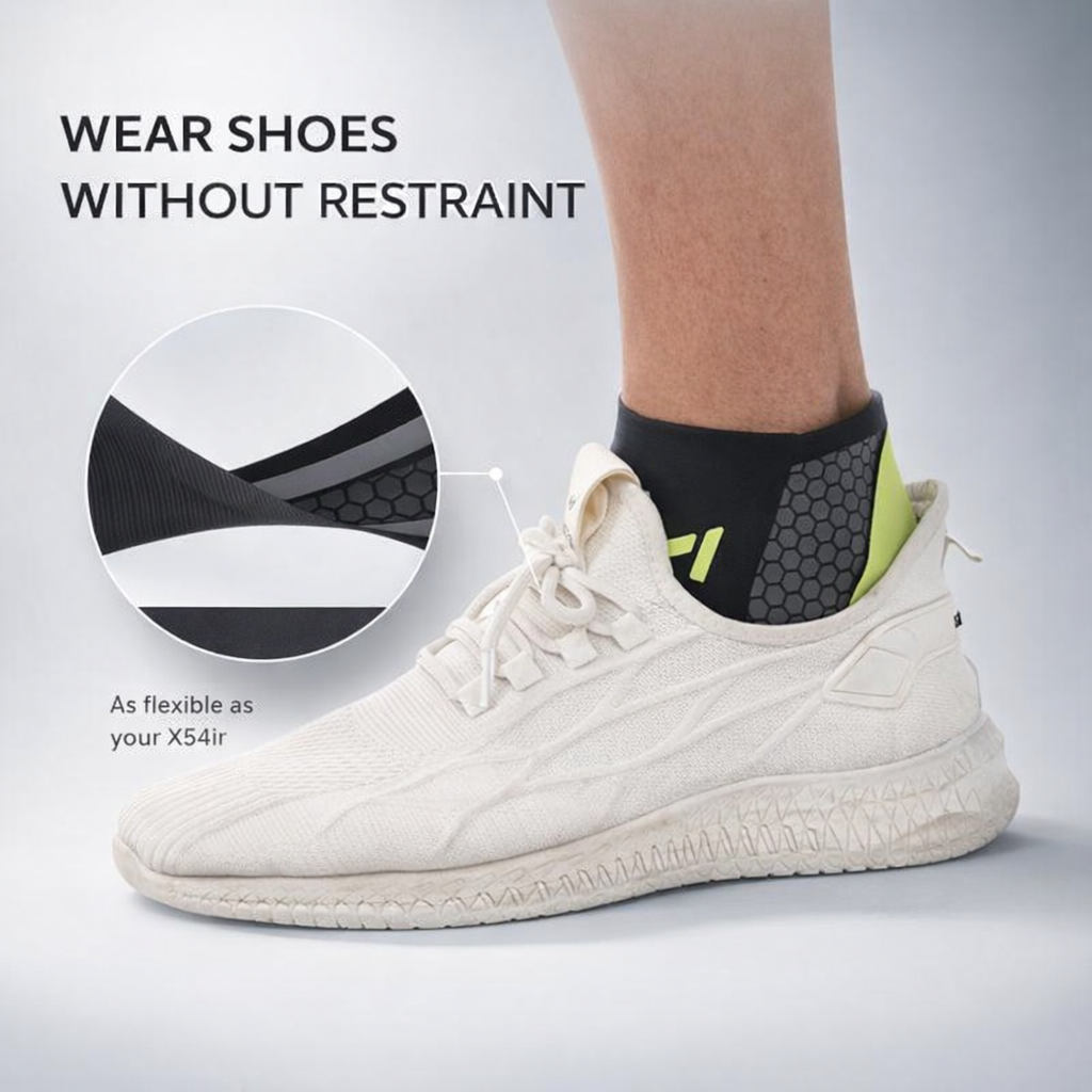 Breathable Ankle Support Compression Socks | Prevent Sprains Hiking Cycling | Hook & Loop | Polyamide